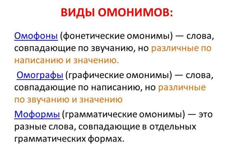 Омонимия в английском языке