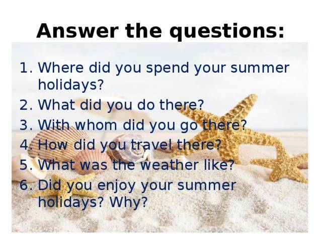 Last summer questions