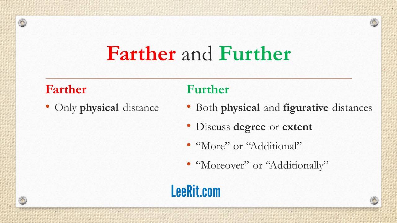 Farther vs. further: what’s the difference?
