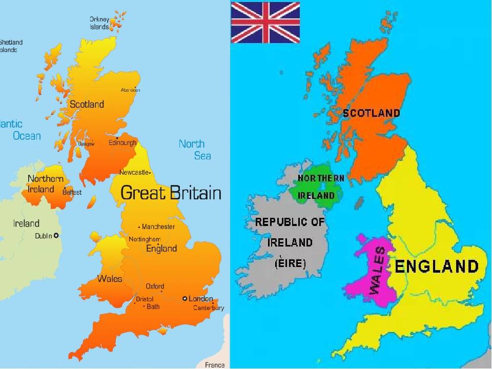Карта британских островов на английском - 86 фото