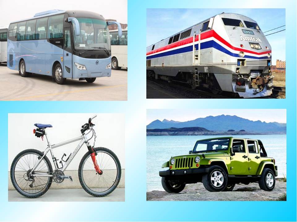 Transport picture. Наземный транспорт. Туристический транспорт. Такой разный транспорт. Сухопутный транспорт в туризме.