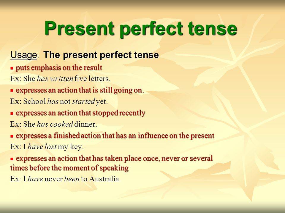 Present perfect tense | grammar | englishclub