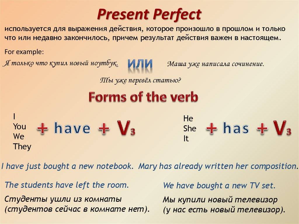 Present perfect – правила и примеры употребления в английском языке