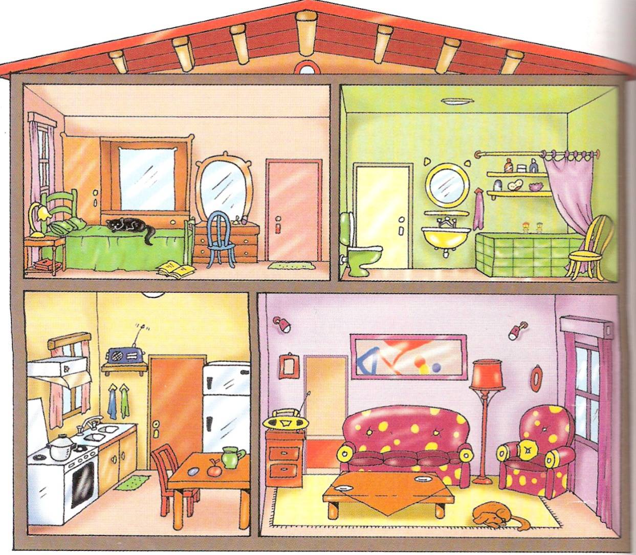 My home pictures. Домик в комнате. Комната в доме. Дом с комнатами для детей. Квартира рисунок.