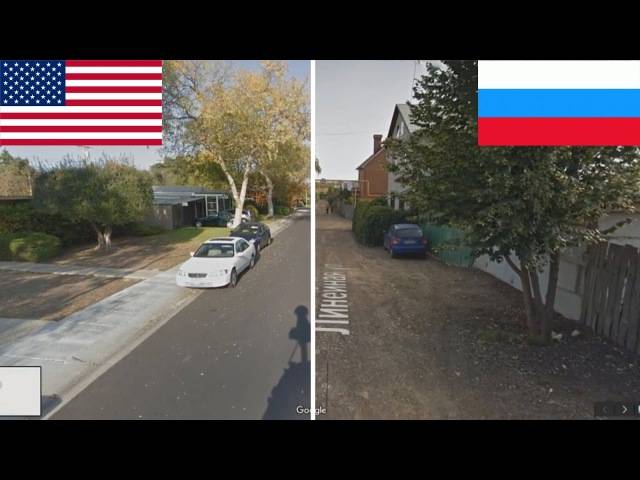 Живет америка с европой. Америка и Россия сравнение. Улицы США И России. Россия и США сравнение. Сравнение улиц США И России.