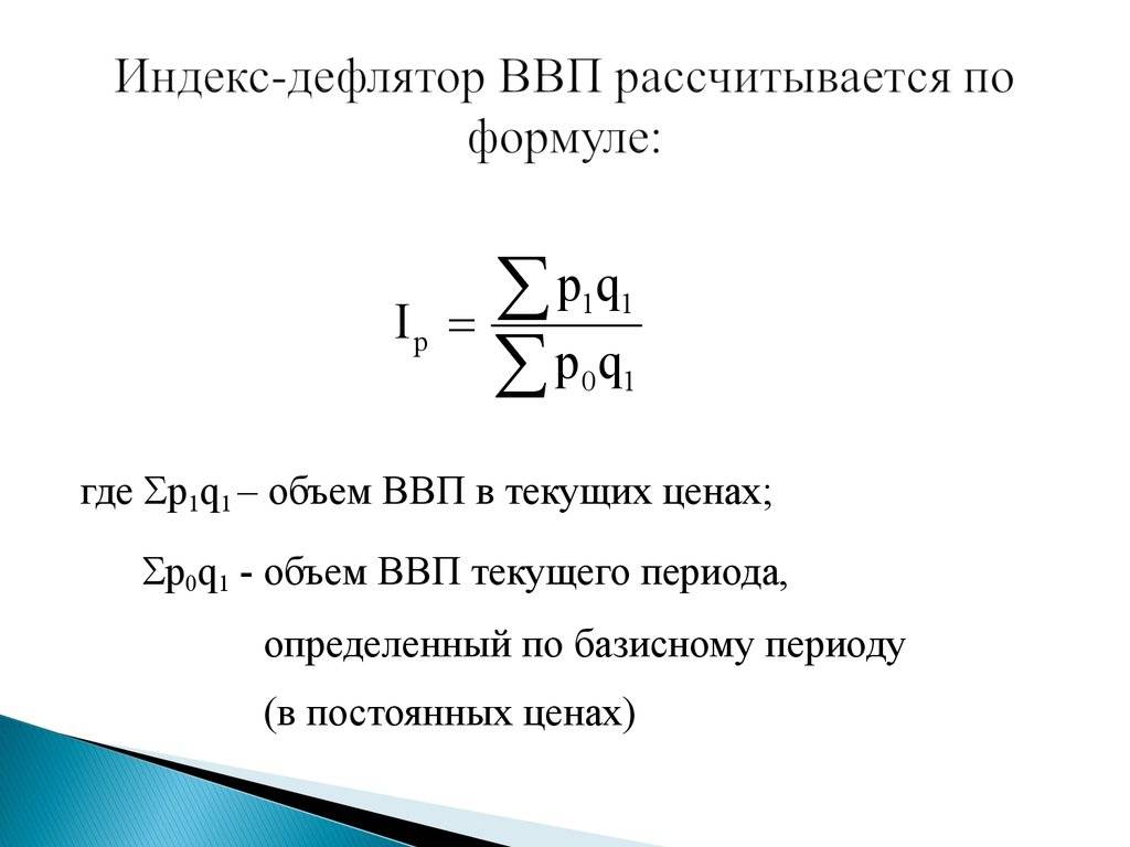 Дефлятор как рассчитать в экселе