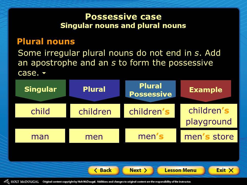 1.possessive case of nouns. притяжательный падеж существительных в английском языке. - презентация