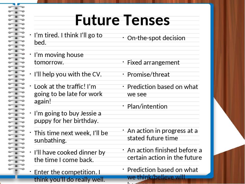 4 future tenses