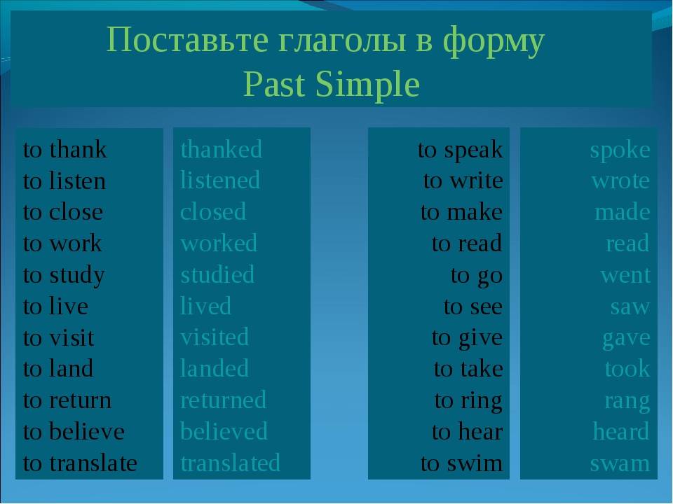 Return формы глагола. Past simple форма глагола. Паст Симпл 2 форма. Глаголы в past simple. Глаголы в паст Симпл.