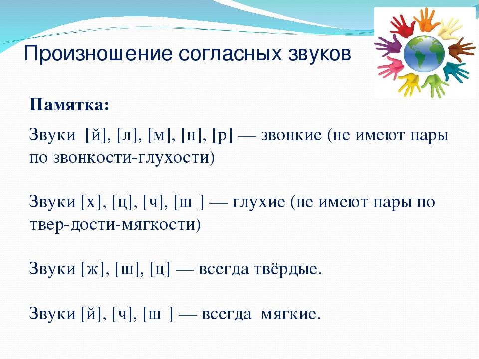 Транскрипция слова 2 класс русский язык. Произношение согласных звуков. Произношение согласных звуков в русском языке. Как произносятся согласные звуки. Как произносится согласный звук.