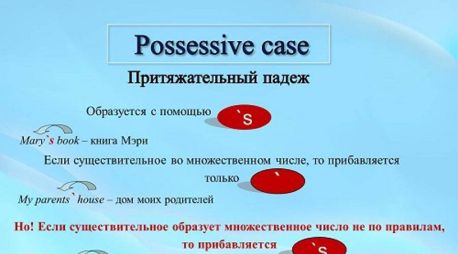 Possessive case – притяжательный падеж в английском языке правила | английский просто!