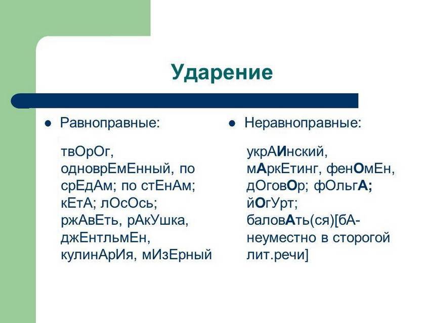 Как правильно одновременно или одновременно. Слова с равноправным ударением. Равноправные варианты ударения примеры. Правильное ударение в слове творог. Равноправные варианты произношения слов.