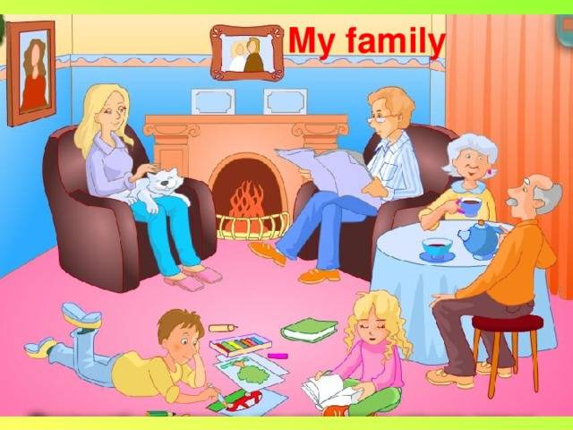 Картинка семья на английском