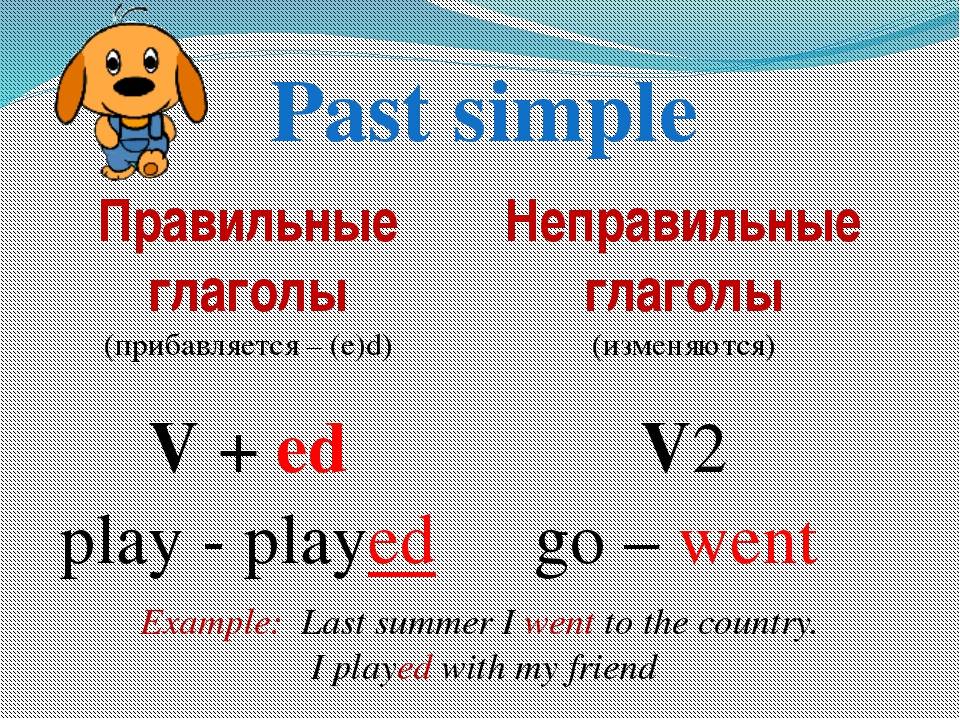 Past simple 4 класс правильные глаголы упражнения