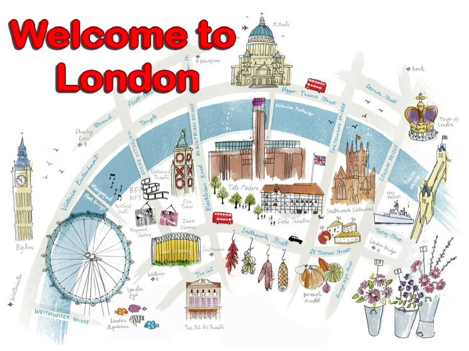 Карта лондона на английском языке